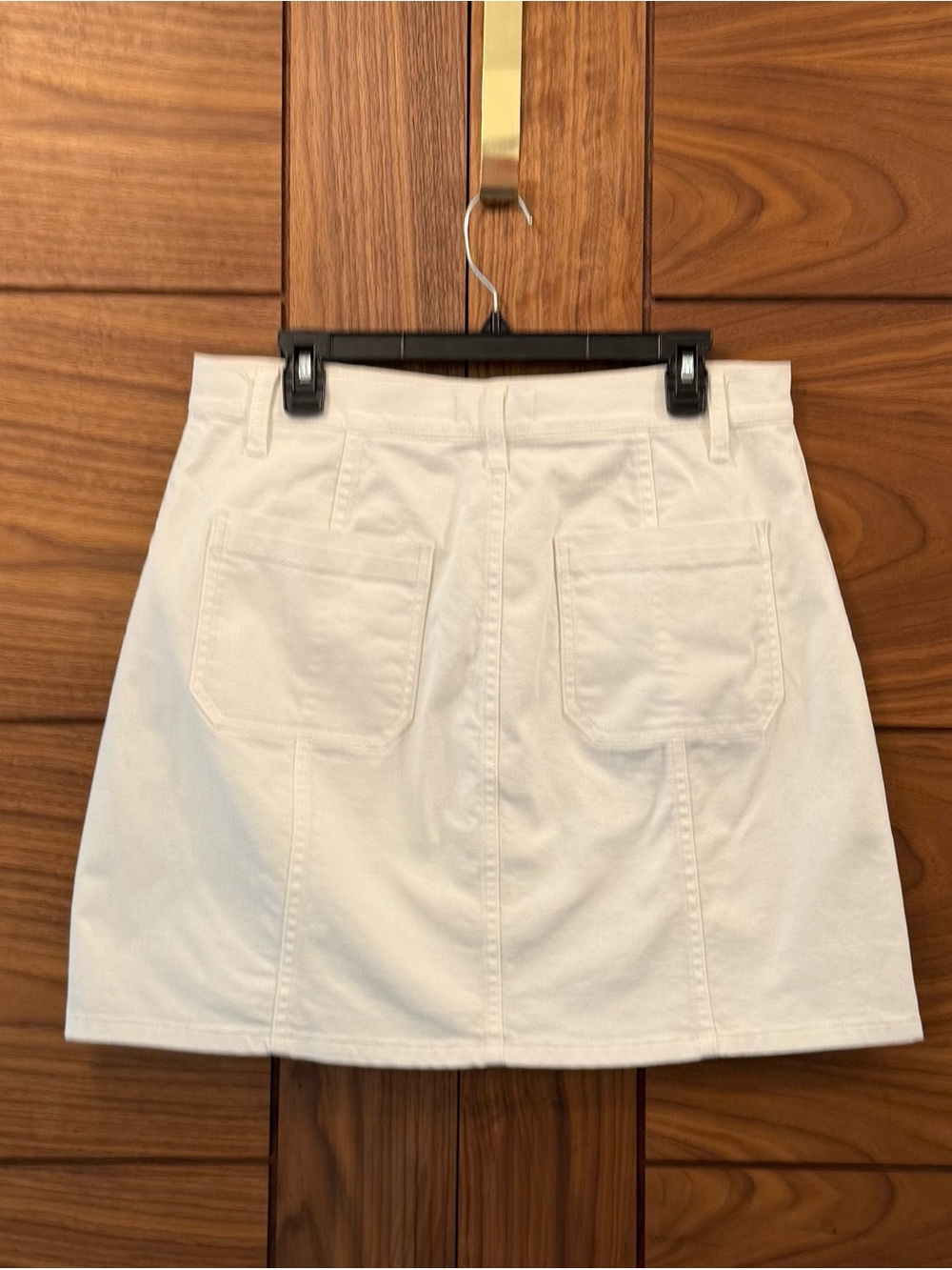 Madewell White Button Front Denim Mini Skirt - Sz 30 - Picture 4 of 6